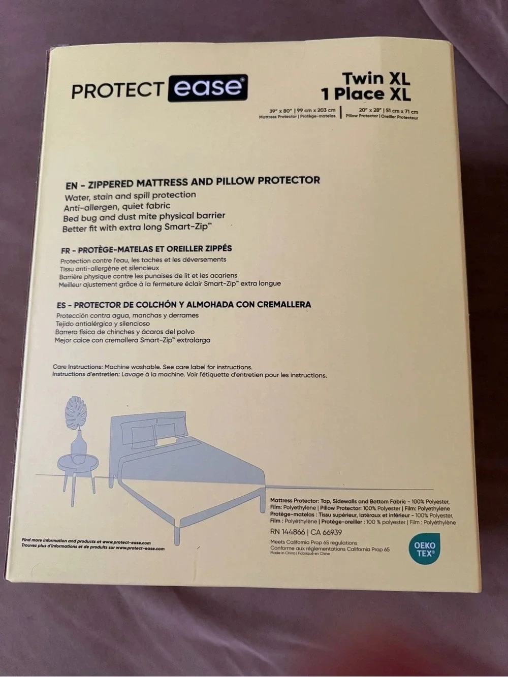 Protectease Back to College Waterproof Zippered Mattress Protector Twin XL NWT